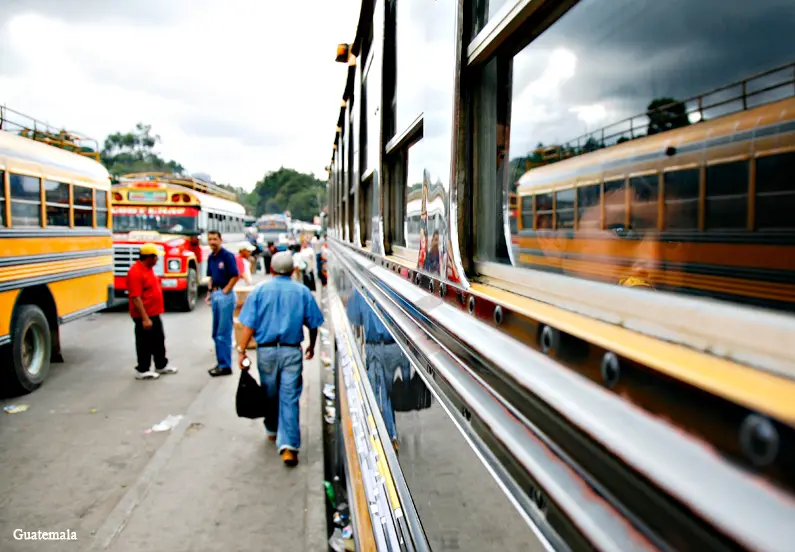 bus in Xela, Guatemala