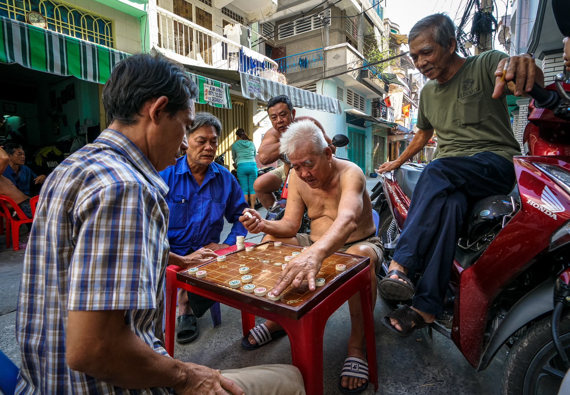 Checkers game. Saigon