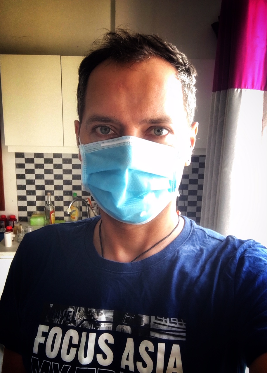 Man wearing a surgical mask